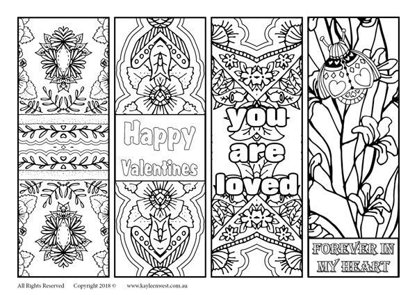 printable bookmarks to colour for free