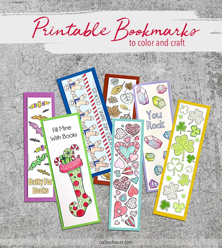 printable bookmarks to colour for free