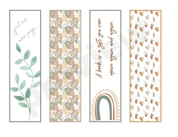 Printable Bookmarks Digital Bookmarks Bookmarks for Adults Book ...