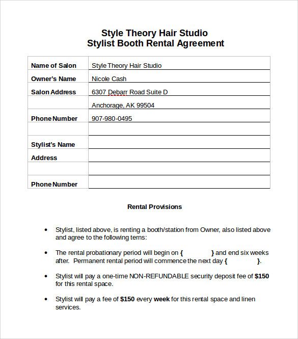 FREE 8+ Sample Booth Rental Agreement Templates in PDF | MS Word ...