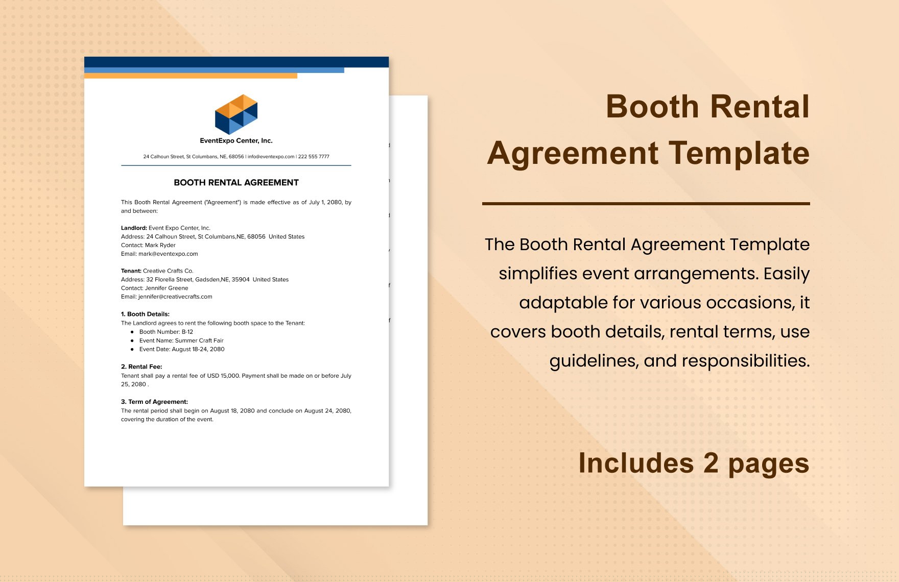 printable booth rental agreement