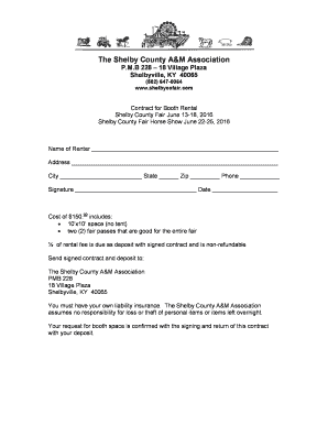 printable booth rental agreement