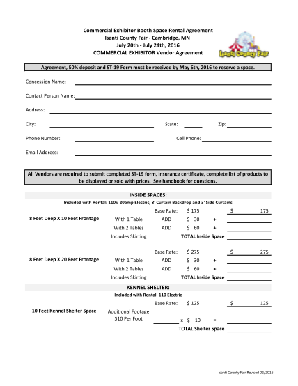 printable booth rental agreement