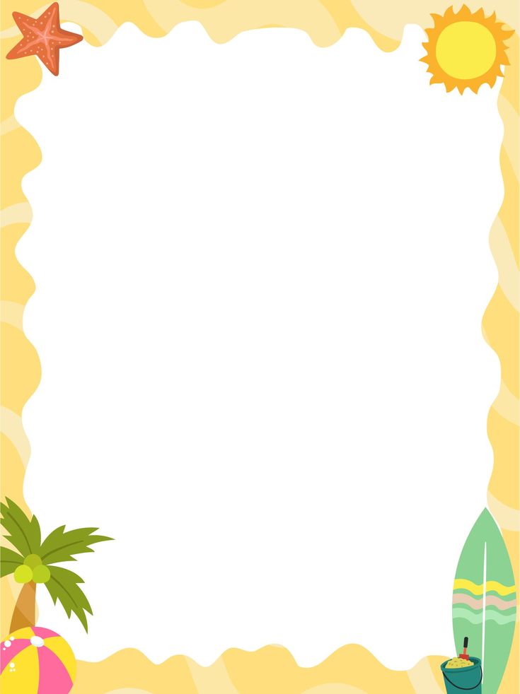 Summer Borders And Banners - 10 Free PDF Printables | Printablee
