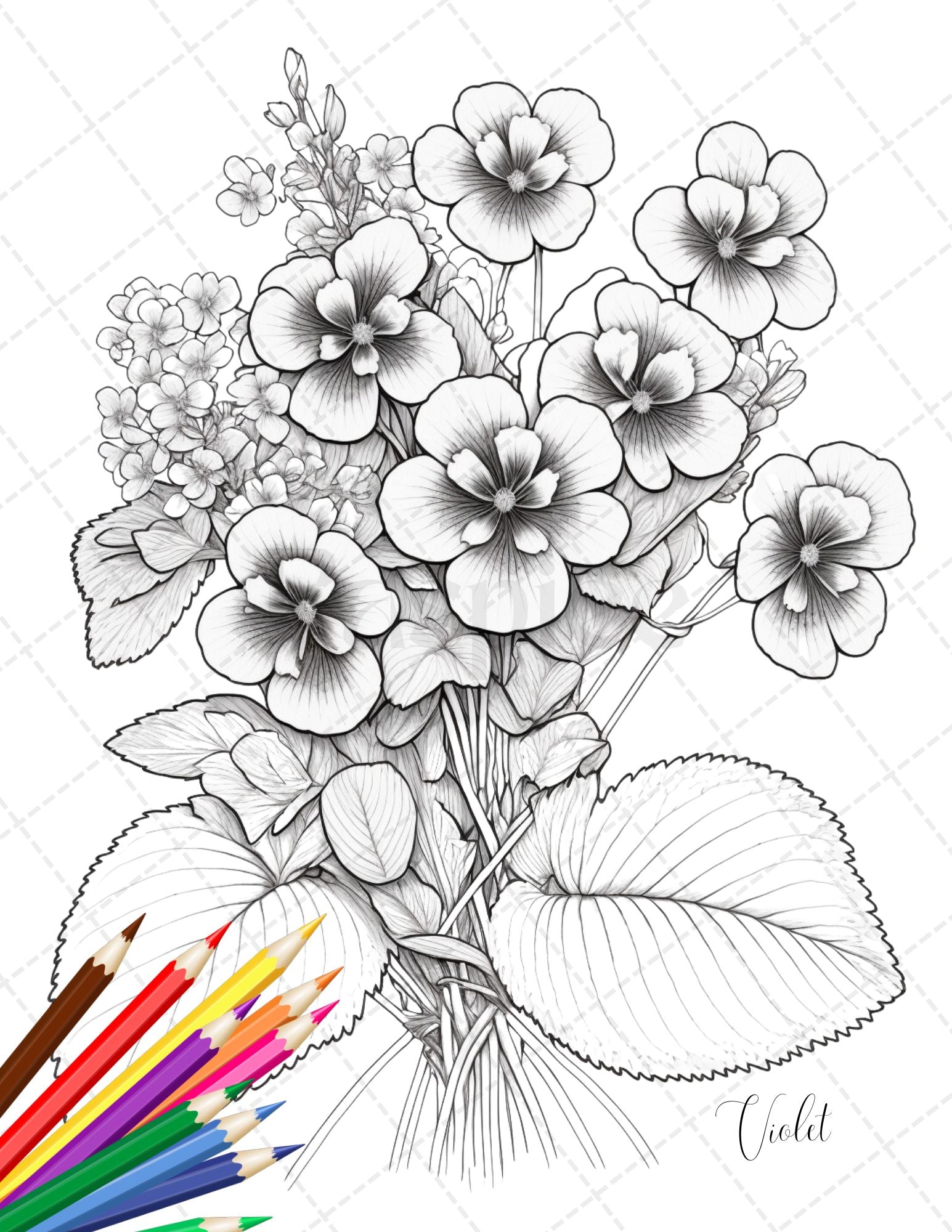 30 Botanical Flowers Printable Coloring Pages for Adults Floral