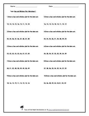 printable box and whisker plot