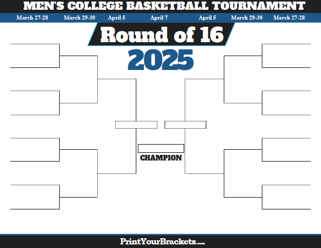 printable bracket with game times and channels