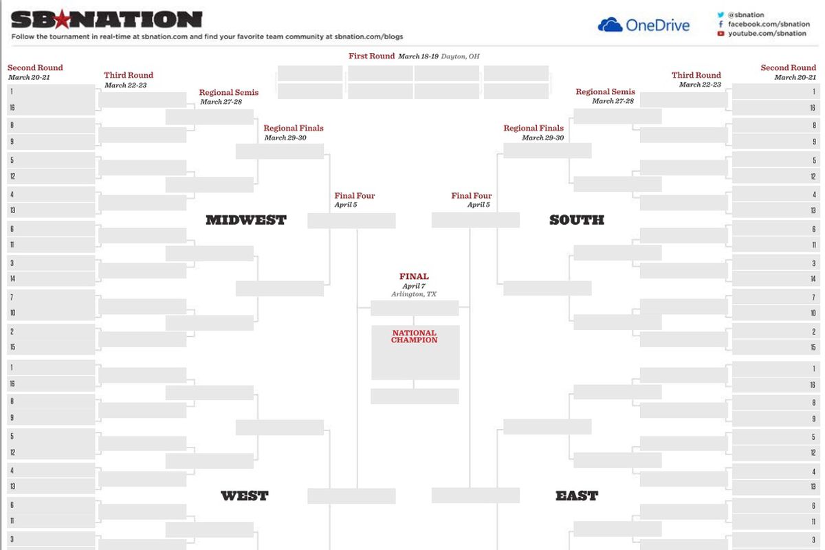 printable brackets blank