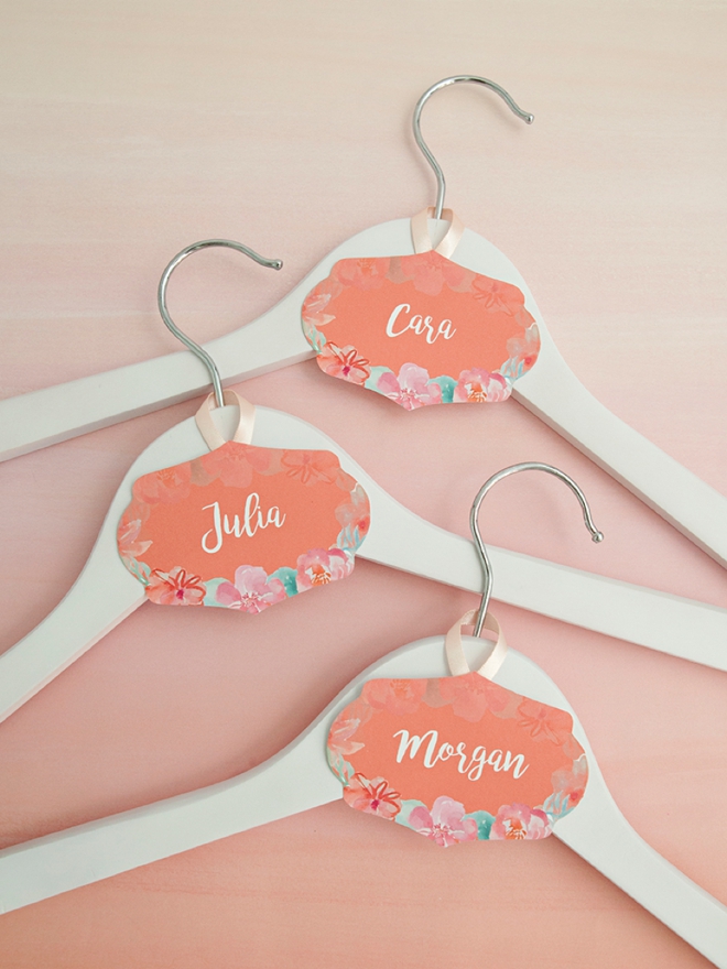 You MUST Make These Printable Bridal Party Hanger Tags!