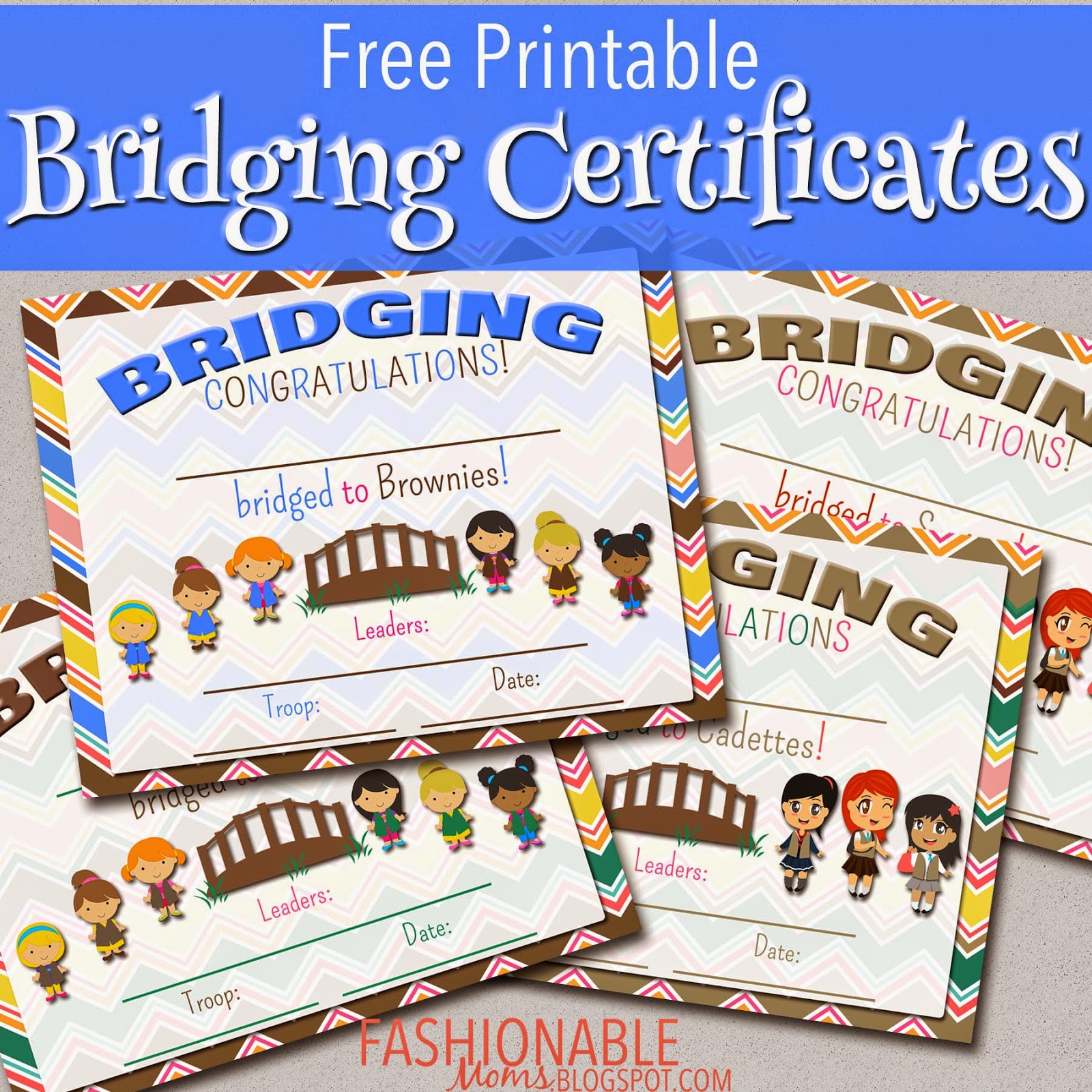printable bridging certificates for girl scouts