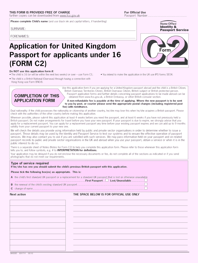 printable british passport application
