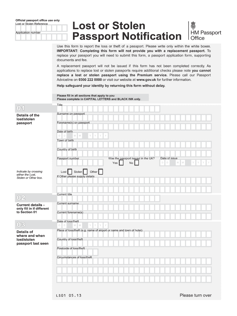 printable british passport application