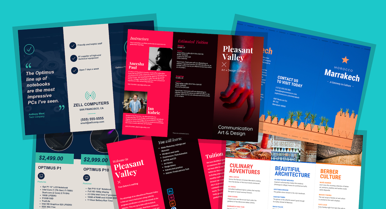 printable brochure templates for students
