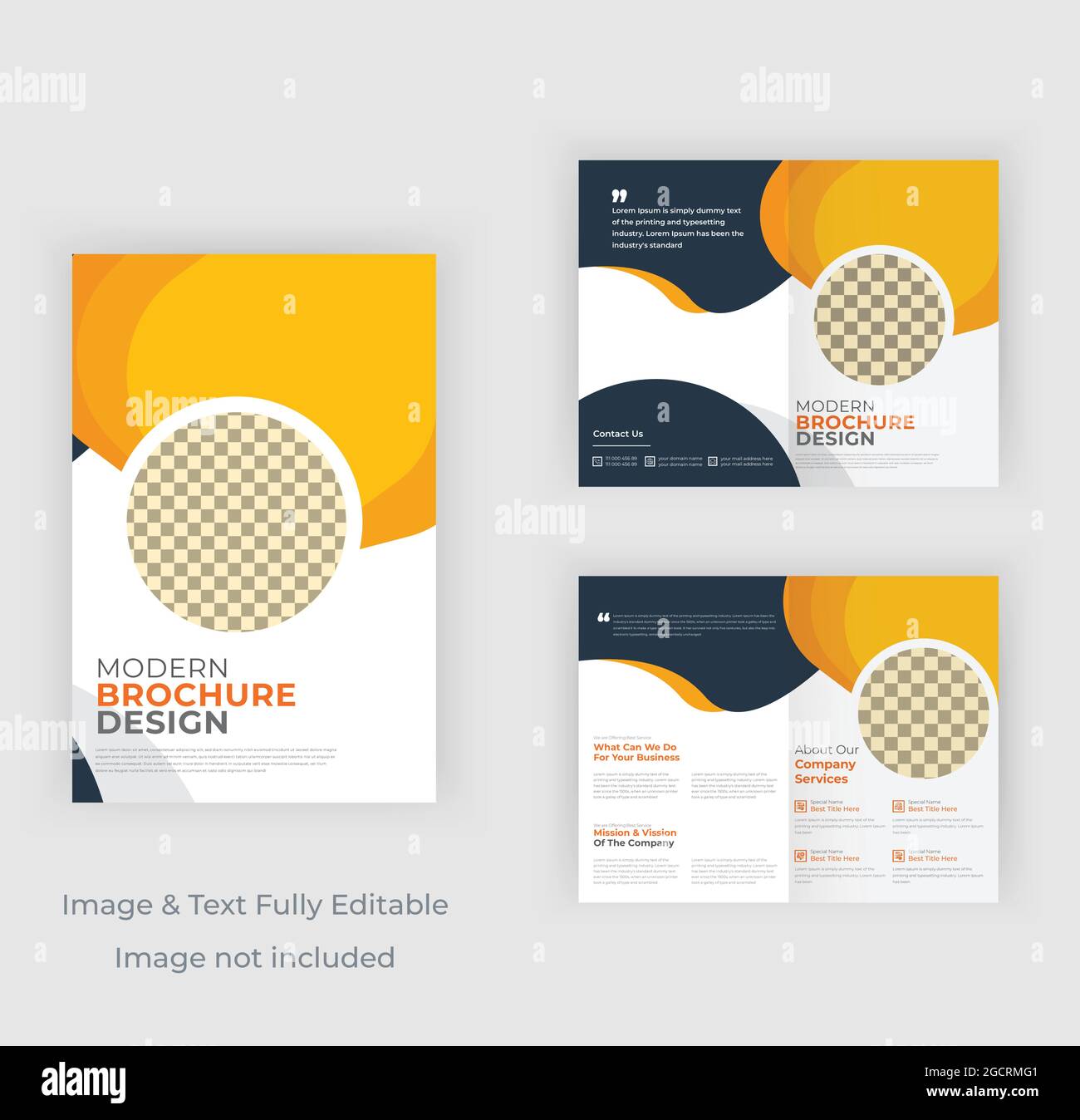 Creative Printable bi fold Brochure Template Design Layout Stock ...