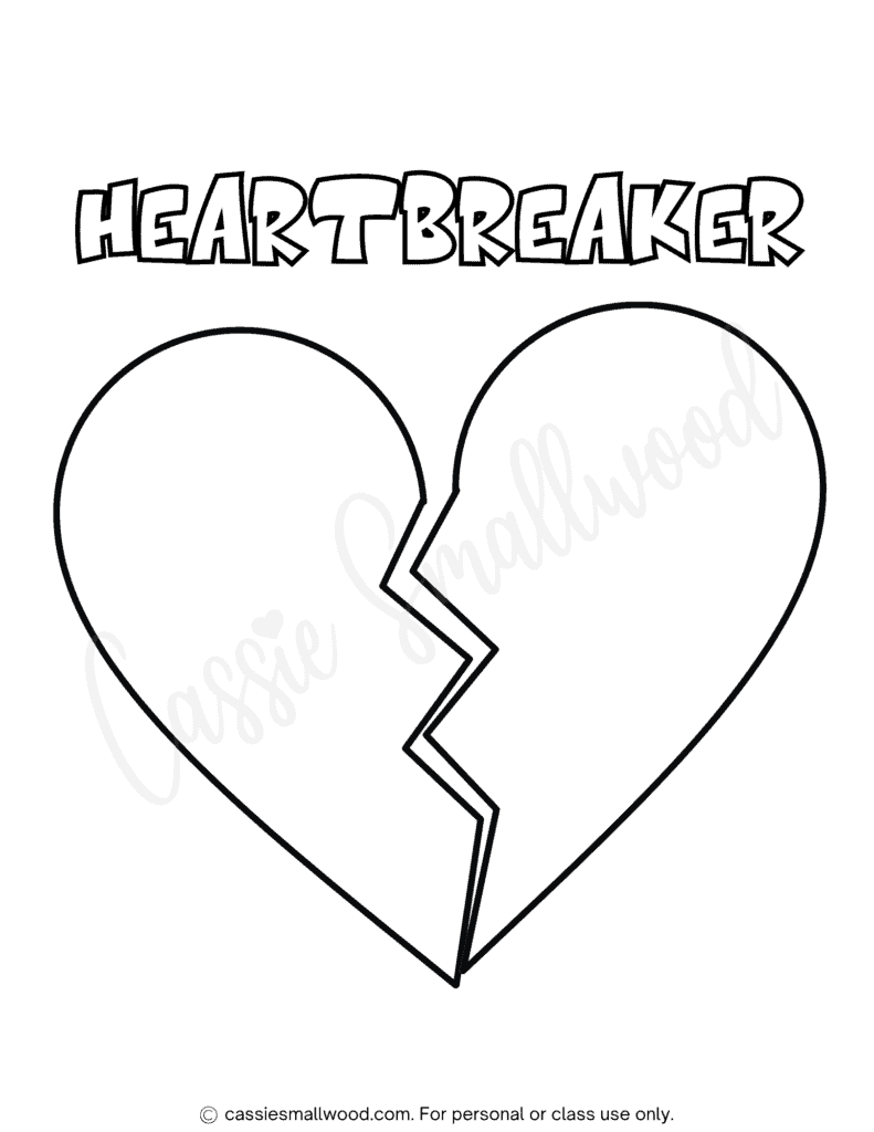 ADORABLE Heart Coloring Pages - Cassie Smallwood - Worksheets Library