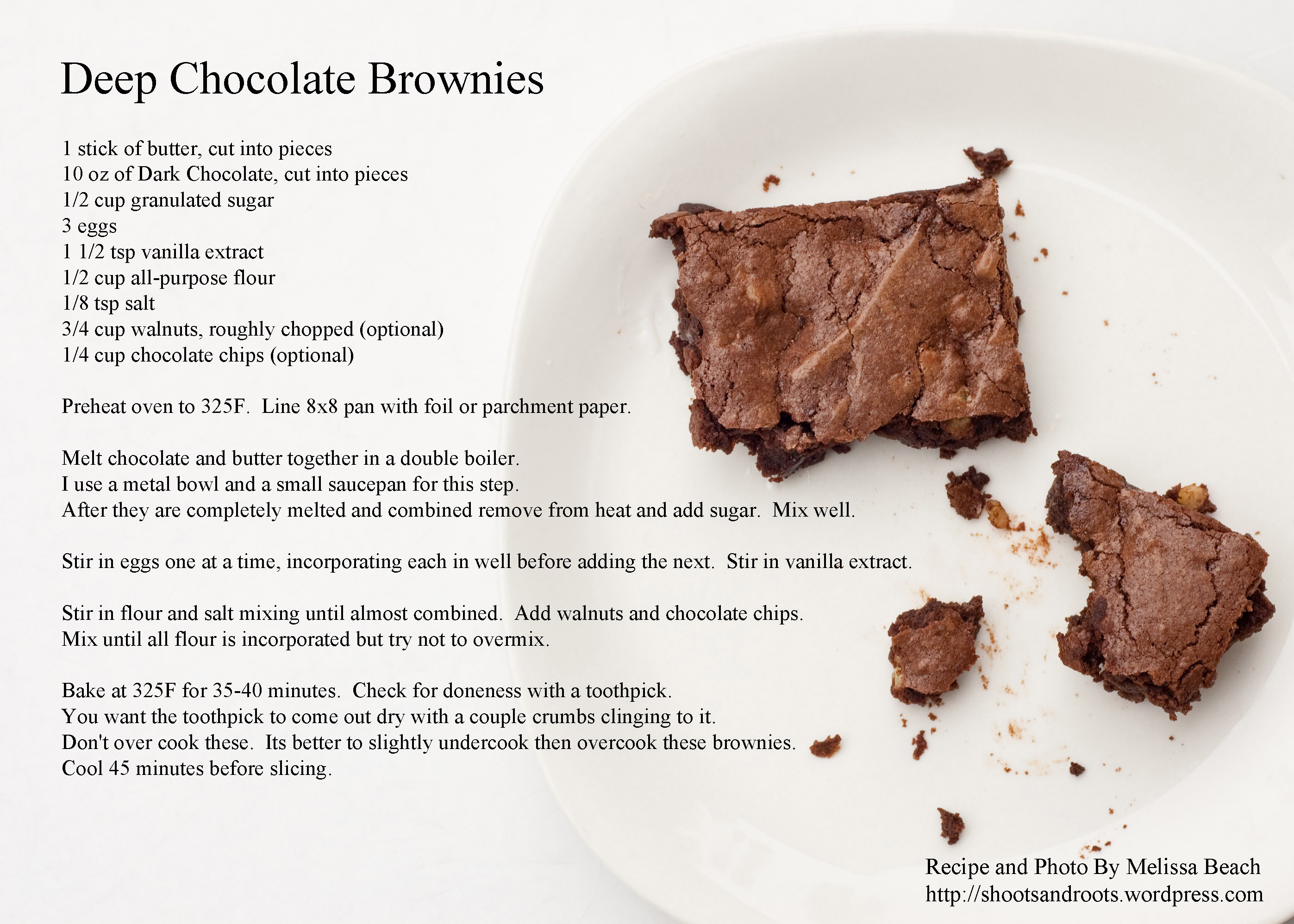 Deep Chocolate Brownies for Big Boys - Shoots and Roots