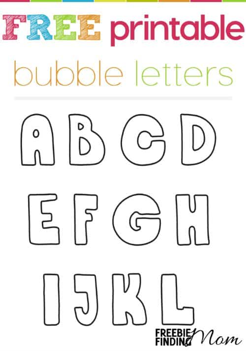 printable bubble letter fonts
