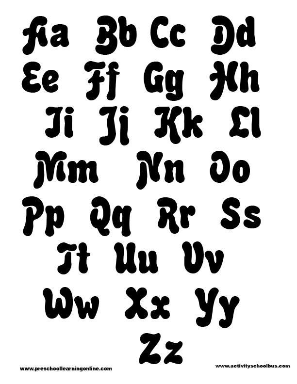 Free Printable Alphabet-Alphabet Printables-Printable Letters