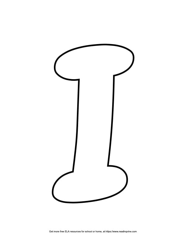 Bubble Letter I | 19 Free Printable Styles