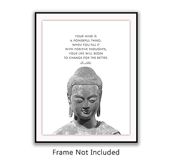 Buddhism Quotes Wall Decor Buddha Inspirational Spa Wall Art Print  Meditation Gift for Women, Yoga Motivational Spiritual Buddha Room  Decoration ...