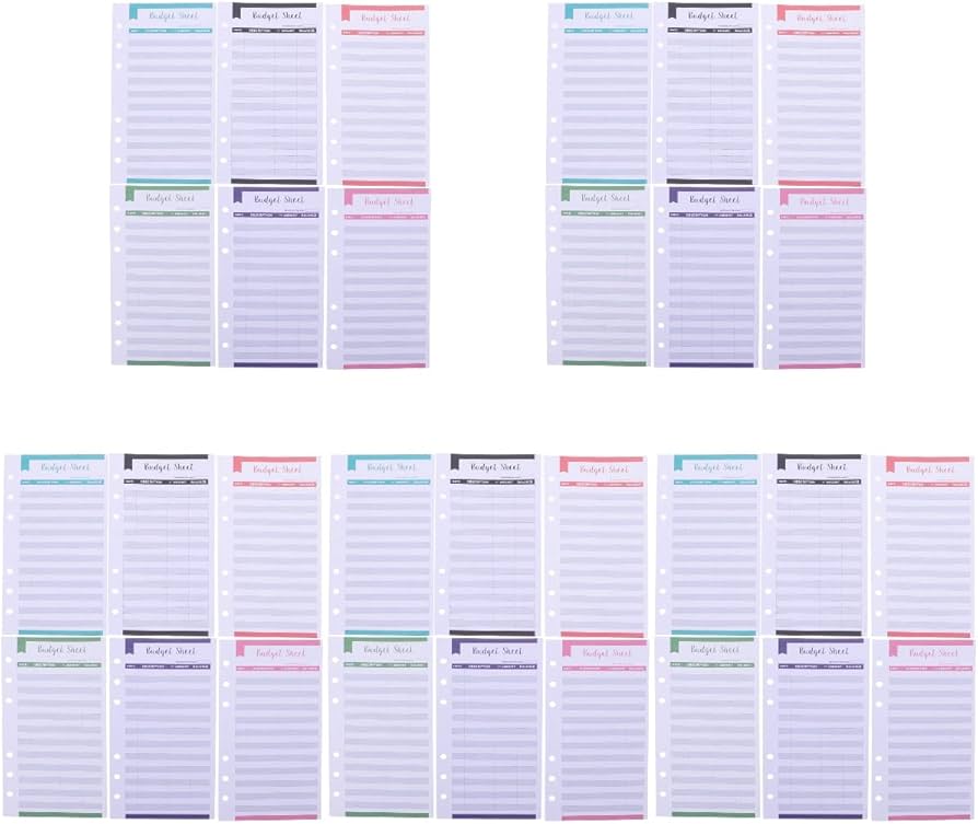 Amazon.com : Operitacx 100 Pcs Budget Card Money Printable Budget ...