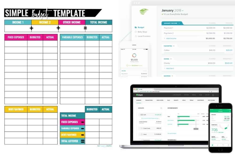 printable budget planner 2018