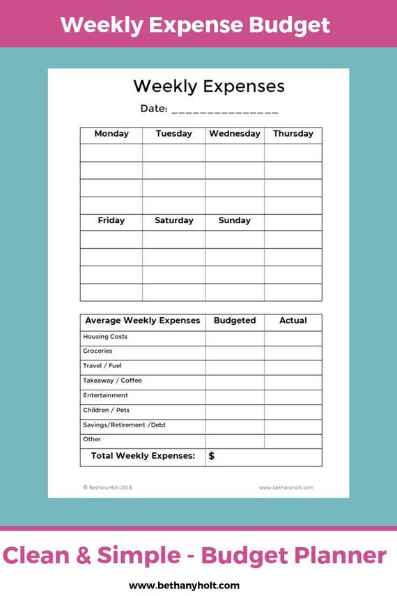 Budget Planner, Budget Printable, Budget Workbook, Budget Template ...