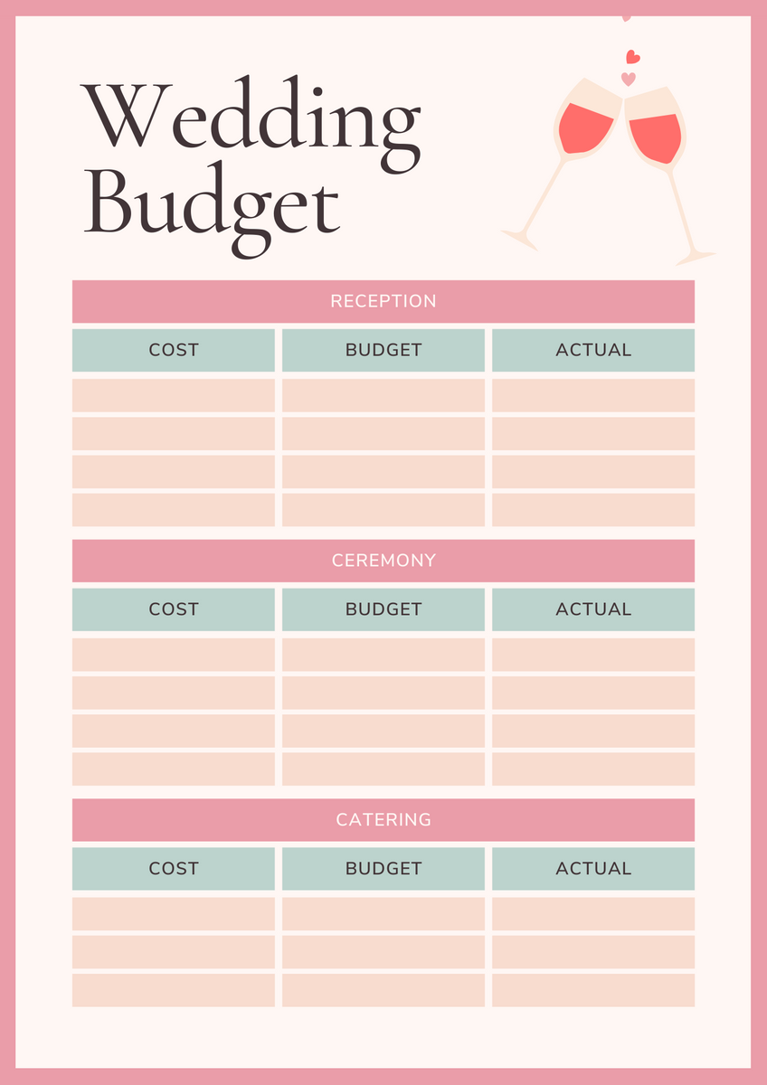 Wedding Budget Planner Printable - Track Your Wedding Expenses {10 ...