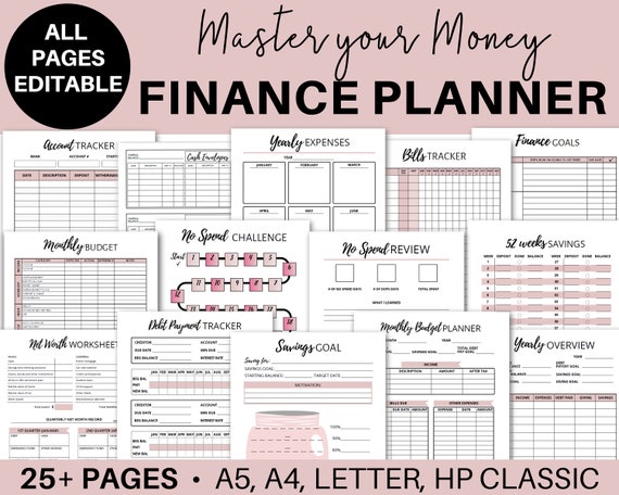 printable budget planner pages