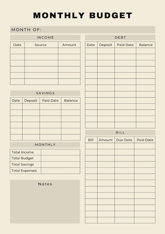 printable budget planner template uk