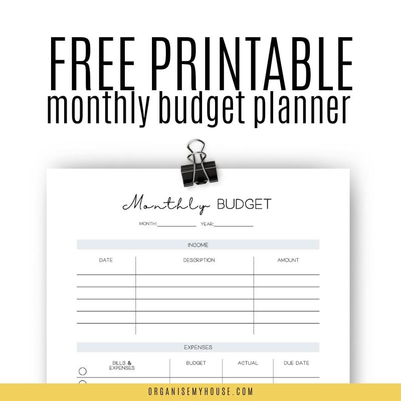 Free Printable Monthly Budget Worksheet PDF (A4 And Letter)