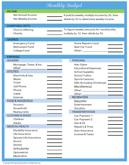 printable budget worksheets dave ramsey