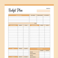 Printable Budget Worksheet | US Letter &  A4 PDF | FREE Download ...