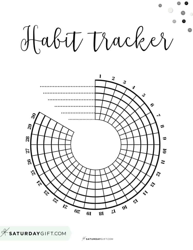 printable bullet journal habit tracker