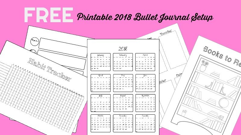 printable bullet journal pages 2018