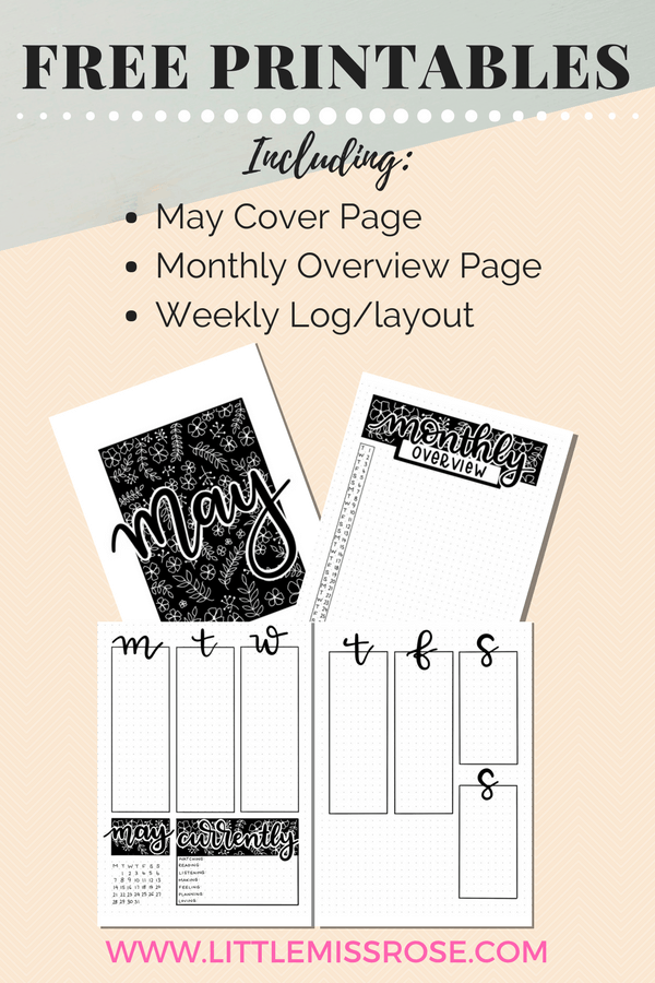 printable bullet journal pages 2018