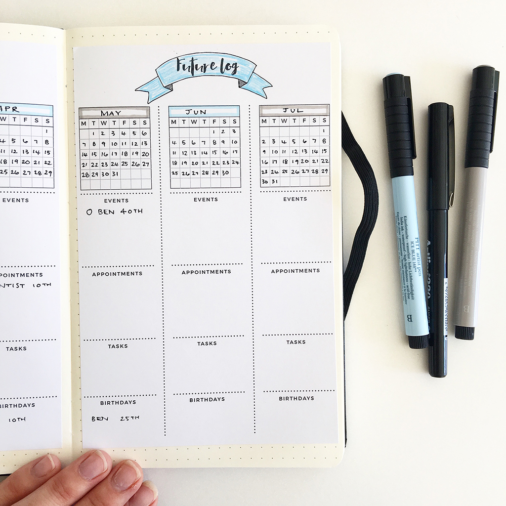 printable bullet journal pages 2018
