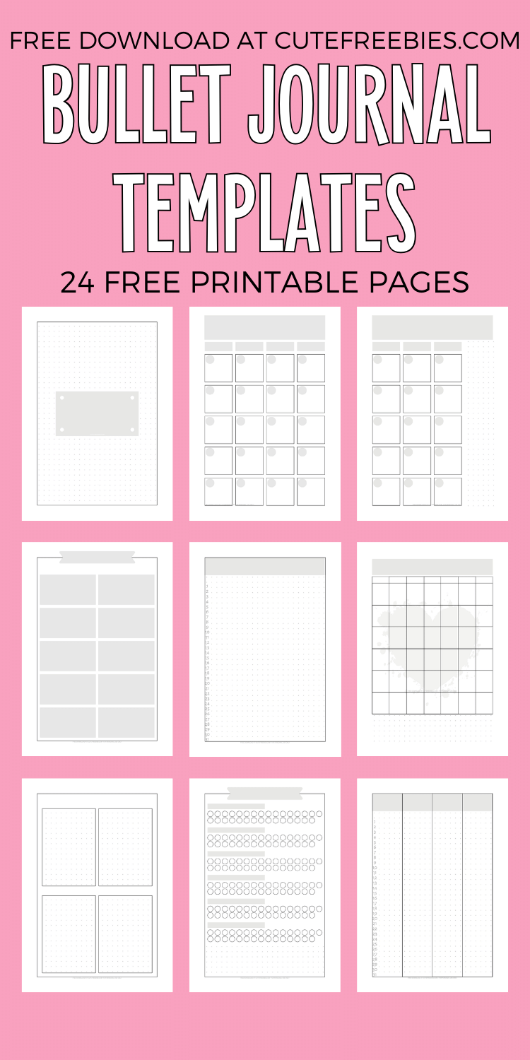 printable bullet journal pages 2018
