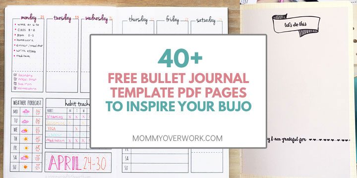 printable bullet journal stencils