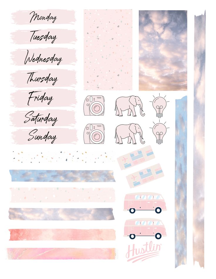 printable bullet journal stickers