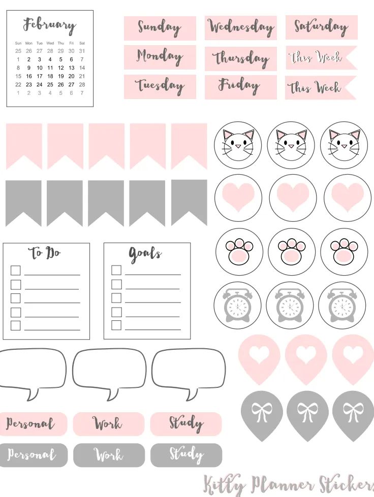 30+ Free Printable Bullet Journal Stickers To Help Organize Your ...
