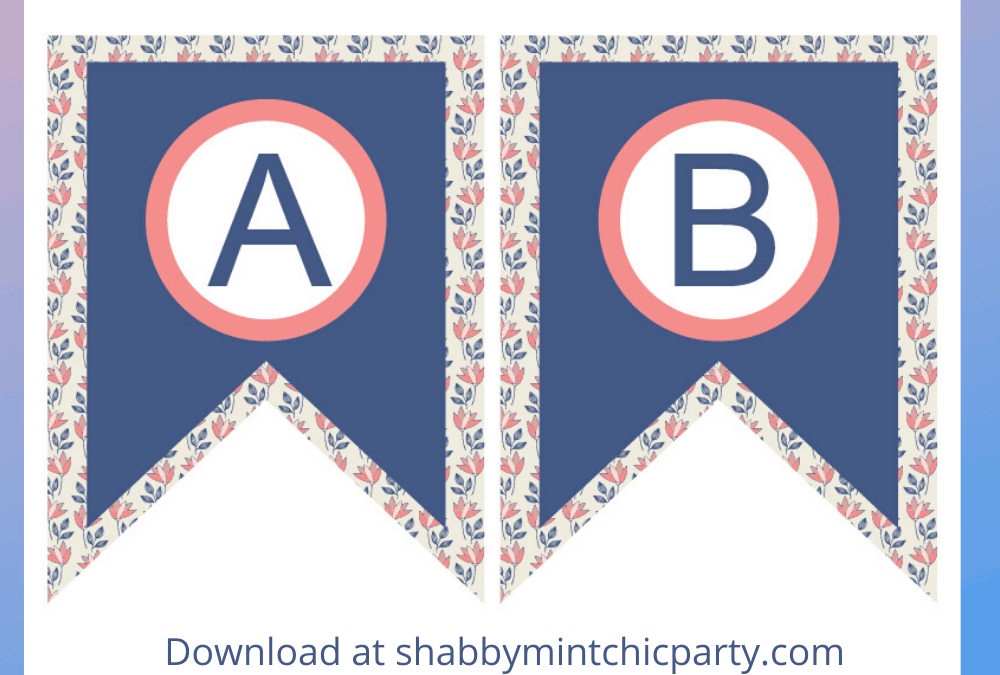 Free Navy Blue Floral Alphabet Banner Printable | Shabby Mint Chic ... - Worksheets Library free-navy-blue-floral-alphabet-banner-printable-shabby-mint-chic-worksheets-library