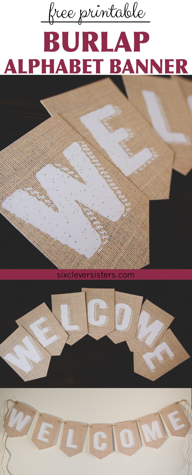printable burlap banner template