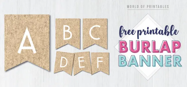 printable burlap banner template