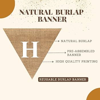 Amazon.com: Happy Birthday Burlap Banner Photo Props Birthday ...