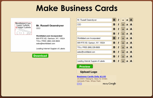 Business Cards, Stickers, Labels Printing Service in Canada ...