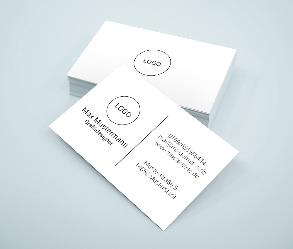 Create 100 - 10 Tsd business cards and print on premium paper, 85 ...