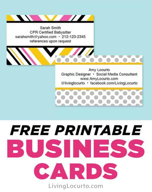 printable business cards free