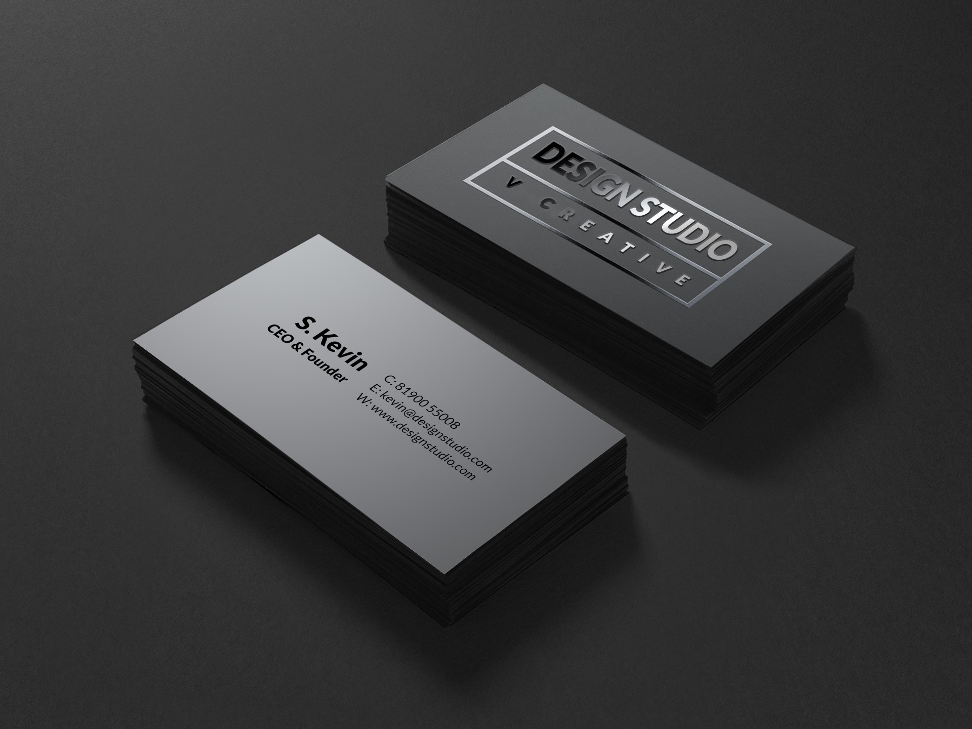 printable business cards gray