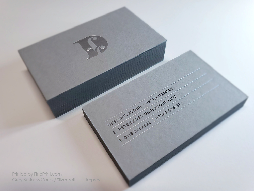 Grey Business Cards